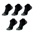 thumbnail image 1 of Helii Men's Reinforced Ankle Socks 5 Pairs, Breathable Athletic Running Socks, Cushioned Basketball Socks with Arch Support, Durable Non-Slip Sports Socks for Gym Green,One Size, 1 of 3