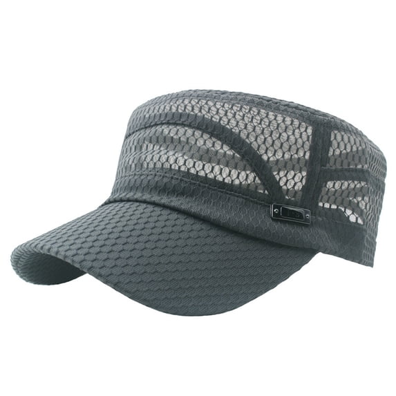 Helii Men's Summer Mesh Trucker Hat Adjustable Breathable Sun Cap for Outdoor Sports & Casual Wear
