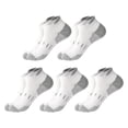 thumbnail image 1 of Helii Mens Low Cut Socks 5 Pack Ankle Socks Athletic Running Socks Breathable Basketball Sports Cushioned Arch Support Heel Tab White,One Size, 1 of 3