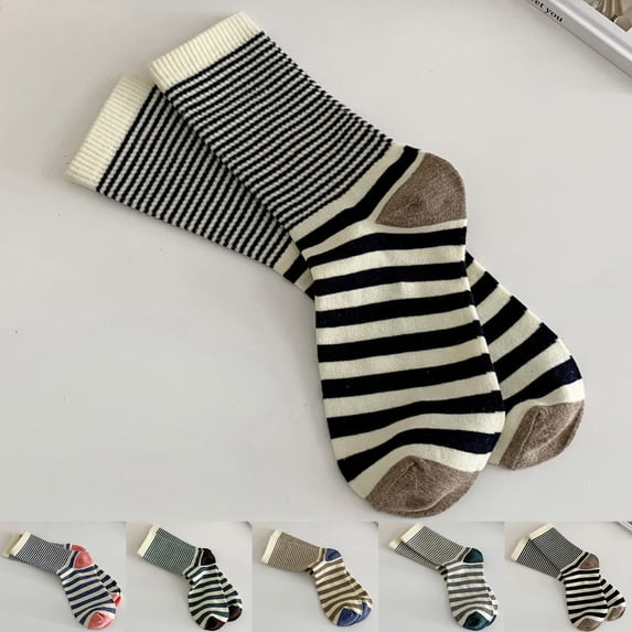Helii Mens Womens Socks Casual Retro Striped Ankle Socks LightWeight Soft Cotton Non Slip Moisture Wicking for Running Sport Hiking Work Grey,Under $3