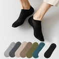 thumbnail image 1 of Helii Mens Womens Socks Casual Summer Mesh Low Cut Ankle Socks Moisture Wicking LightWeight Thin Non Slip Solid Color for Business Work Leisure Sports Black, 1 of 6