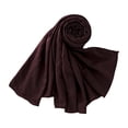 thumbnail image 1 of Helii Muslim Hijab Scarf for Women, Extra Long Wrinkle Texture Polyester Shawl, Soft Breathable Solid Color Head Wrap for Prayer, Ramadan Gift, Lightweight Khimar Brown,One Size, 1 of 3