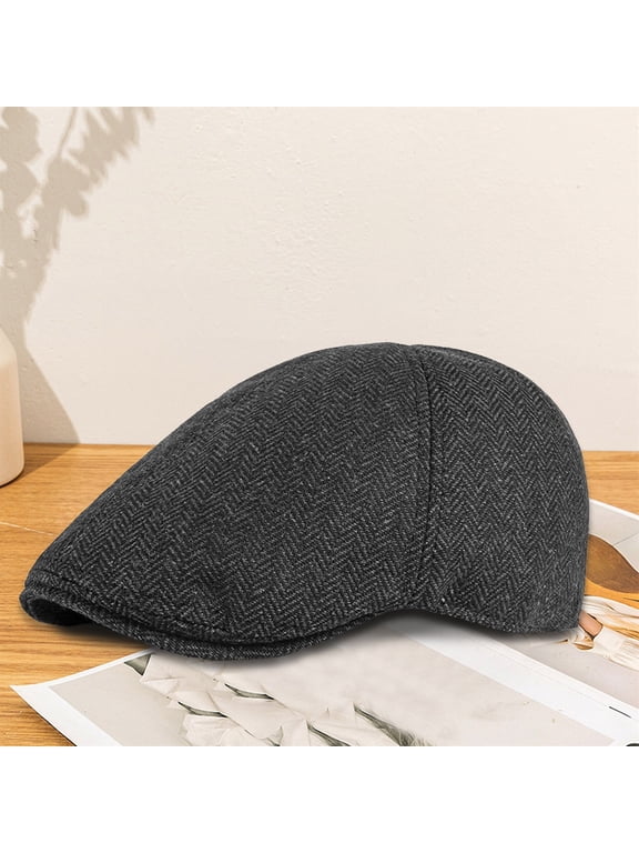 Newsboy Cap Men Flat Driving Hat Cotton Soft Warm Daily Wear Outdoor Travel Hat