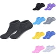 thumbnail image 1 of Helii Pilates Socks for Women LightWeight Non Slip Grip Crew Socks Casual Low Cut Socks Moisture Wicking for Yoga, Barre,Workout, Barefoot Grippy Pink, 1 of 4