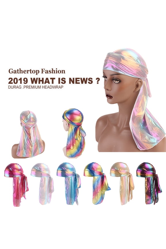 Polyester Durag Baseball Cap Long Tail Headwrap for Men Women Multiple Colors Sun Hats Cowboy Hat