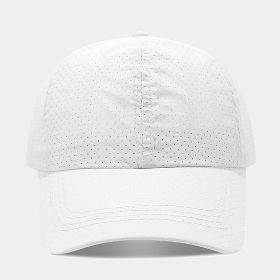 Helii Quick Dry Baseball Cap – Breathable Mesh Running Hat for Men Women, Lightweight Polyester Sports Cap, Adjustable Outdoor Sun Hat for Hiking Fishing Golf Walking White,One Size