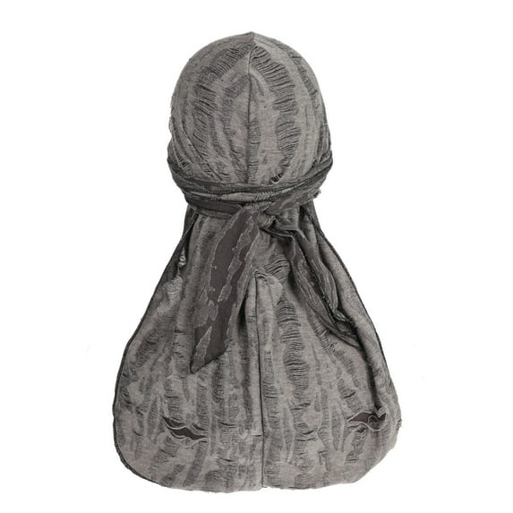 Helii Silky Satin Durag for Men, Breathable Headwrap with Neck Drape, Sun Hat & Biker Bonnet Headwear