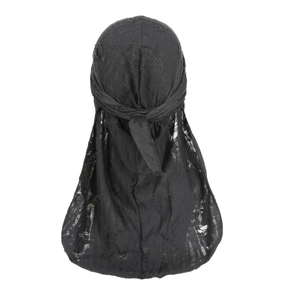 Helii Silky Satin Durag for Men, Breathable Headwrap with Neck Drape, Sun Hat & Biker Bonnet Headwear