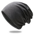 thumbnail image 1 of Helii Slouchy Beanie Hat for Men Women Cotton Blend Knit Hat, Soft Stretchy Ribbed Winter Skull Cap with Foldable Brim, Warm Lightweight Unisex Baggy Beanie for Outdoor Grey,One Size, 1 of 9