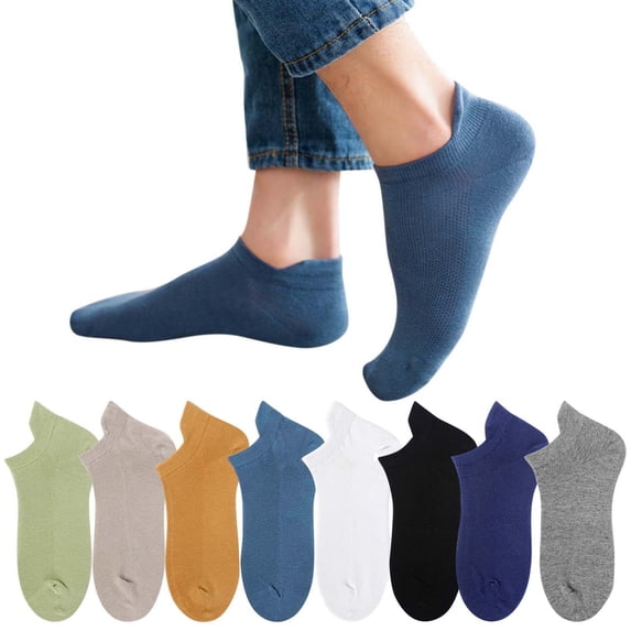 Helii Socks for Women Men Solid Color Low Cut Ankle Socks Moisture Wicking Summer Breathable LightWeight Thin Cotton Non Slip Casual for Sport Work Daily Black