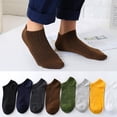 thumbnail image 1 of Helii Socks for Men Women Casual Solid Color Boot Ankle Socks Breathable Cotton Moisture Wicking Non Slip No Show Running Sport Hiking Work Black, 1 of 3