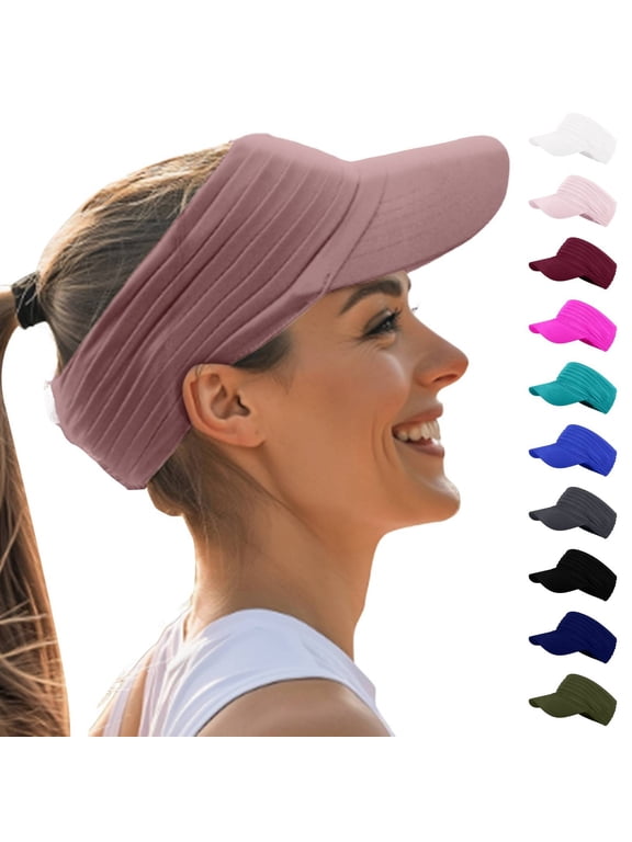 Women Men Sports Sun Visor Lightweight Packable Stretchy Visor Hat for Running, Tennis, Golf Sun Hat Cowboy Hat Cute Hats