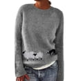 thumbnail image 1 of Helii Sweaters for Women Casual Cute Sheep Embroidered Knit Sweater Crewneck Long Sleeve Fall Pullover Top Cozy Warm Comfortable Layering Winter Outfit (S), 1 of 4
