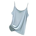 thumbnail image 1 of Helii Tank Tops for Women V Neck Solid Color Loose Fit Trap Camisole Tops Casual Basic Shirt Fashion Blouses Dressy Summer Going Out M-2XL Light Blue, 1 of 7