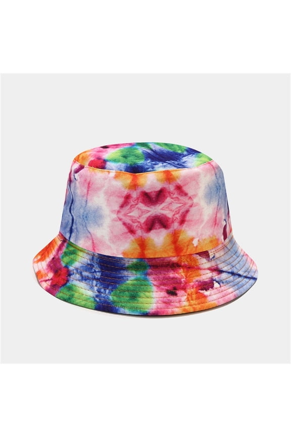 Tie Dye 3D Print Fisherman Hats Casual Double Basin Visor Caps for Men Women Sun Hats Cowboy Hat Trucker Hat