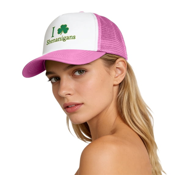 Helii Trucker Hat Funny Print Polyester Breathable Adjustable Unisex Baseball Cap