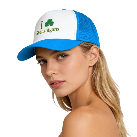 Helii Trucker Hat Funny Print Polyester Breathable Adjustable Unisex Baseball Cap
