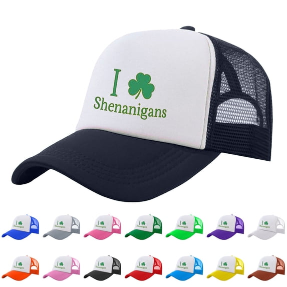 Helii Trucker Hat Funny Print Polyester Breathable Adjustable Unisex Baseball Cap