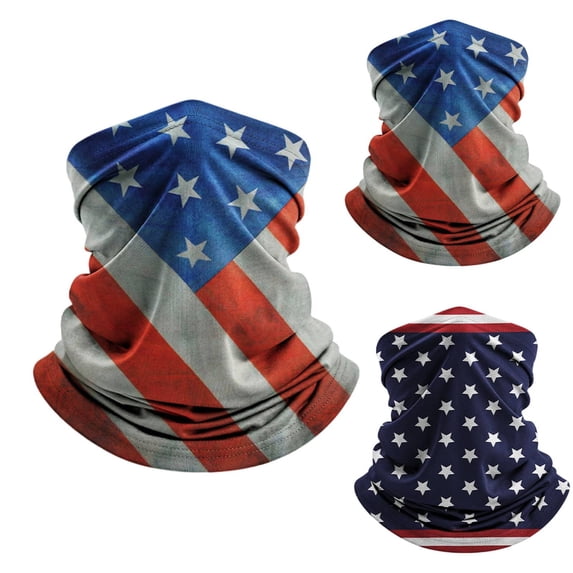 Helii UPF 50+ American Flag Face Mask Neck Gaiter – Cooling Sun Mask Dust Balaclava Face Cover Bandana for Men Women, Breathable USA Flag Outdoor Mask for Fishing Hiking Cycling Red,One Size