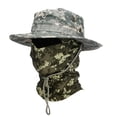 thumbnail image 1 of Helii UPF 50+ Wide Brim Sun Boonie Hat With Ice Silk Neck Gaiter Face Mask 2 in 1 Set Breathable Camo Fishing Hat for Men Women Outdoor Hiking Camping Hunting Cap Adjustable Sun Protection Hat, 1 of 4
