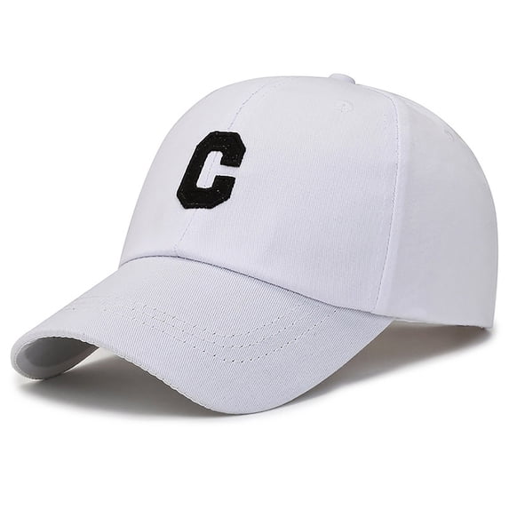 Helii Unisex 100% Cotton Baseball Cap with Embroidered Letter C, Low Profile Soft Top Dad Hat, Adjustable Metal Buckle Hat for Men Women Golf Outdoor D,One Size