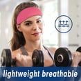 thumbnail image 1 of Helii Unisex Wide Elastic Sports Headband, Moisture Wicking Sweatband for Men Women, Non-Slip Stretchy Hair Band for Yoga Running Gym Workout, Breathable Fitness Headband Hot Pink,One Size, 1 of 3