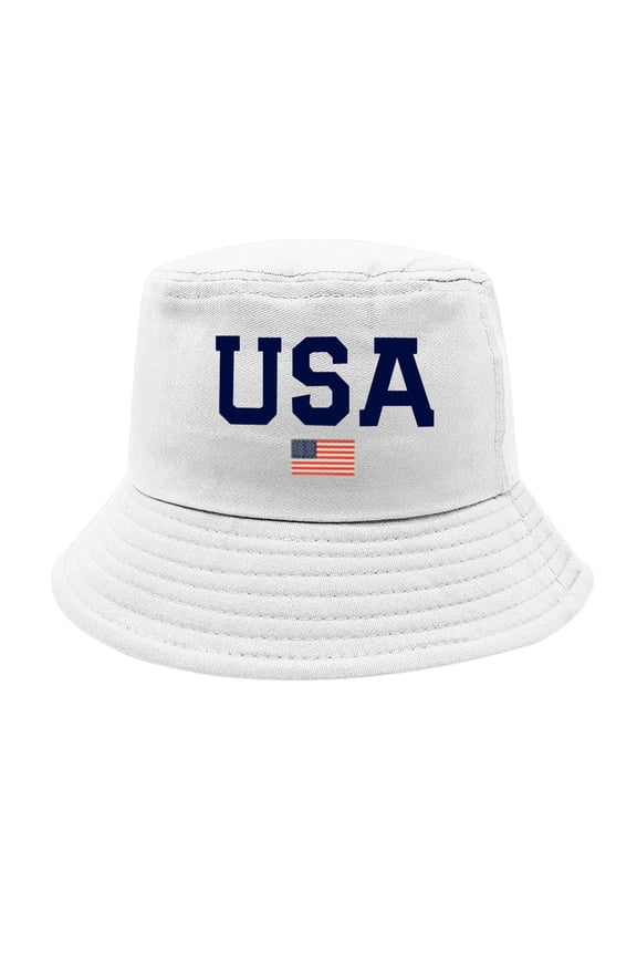 White American Flag Bucket Hat for Men Women 250th Anniversary USA Patriotic Fisherman Cap 4th of July Hat for Independence Day