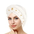 thumbnail image 1 of Helii Women Beaded Braid Turban Hat Soft Stretch Headwrap Beanie Cap, 1 of 4