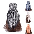 thumbnail image 1 of Helii Satin Silk Scarf for Women Classic Cashew Nut Pattern for Women Large Square Head Wrap for Hair, 1 of 4