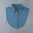 thumbnail image 1 of Helii Women Detachable False Collar V-Front Mock Neck Tie-Back Collar, 1 of 6