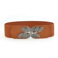 thumbnail image 1 of Helii Women Elastic Wide Waist Belt Fashion Stretch Imitation Leather Waistband for Dress, 1 of 3