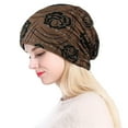 thumbnail image 1 of Helii Women Knit Rose Lace Turban Hat Head Wrap Scarf Pre-Tied Elastic Soft Beanie Hat for Women Daily Wear Adult Headbands, 1 of 3