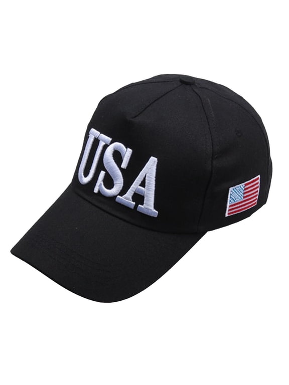 Women Men Baseball Cap America Flag Polyester Cotton Vintage Summer Sun Hat