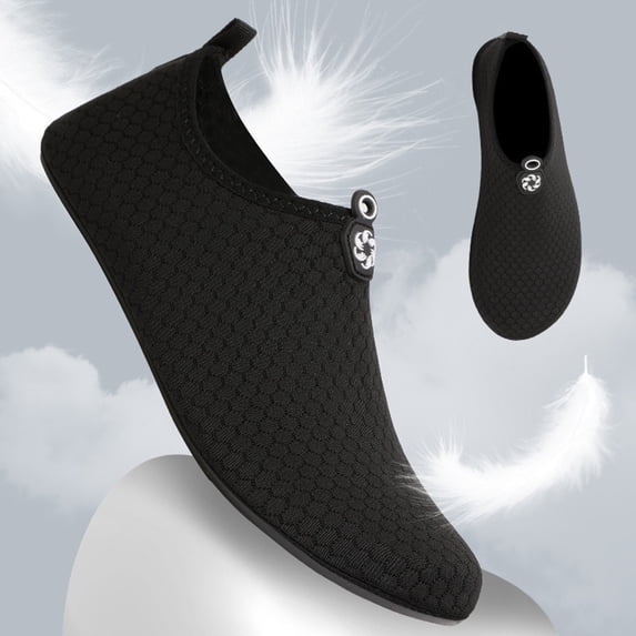 Helii Women Men Unisex Quick Dry Water Socks Non Slip Soft Sole Swim Shoes Breathable Barefoot Aqua Socks for Beach Pool Snorkeling Yoga Lightweight Foldable Dive Booties Water Footwear