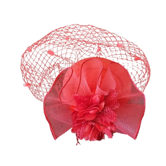 Helii Women Pillbox Fascinator Hat Mesh Flower Headdress for Tea Party Wedding Church