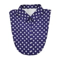 thumbnail image 1 of Helii Women Polka Dot Faux Collar Detachable Dickey Blouse Half Shirt Button Front Pointed Collar Layer Accessory for Sweater Cardigan Adjustable Purple,One Size, 1 of 2
