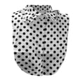 thumbnail image 1 of Helii Women Polka Dot Faux Collar Detachable Dickey Blouse Half Shirt Button Front Pointed Collar Layer Accessory for Sweater Cardigan Adjustable White,One Size, 1 of 2