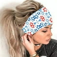 thumbnail image 1 of Helii Women Print Elastic Headbands Stretch Wide Head Wraps Boho Yoga Turban Hair Accessories, 1 of 3