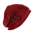 thumbnail image 1 of Helii Women Ruffle Splicing Beaded Chemo Hat Turban Wrap Cap for Ladies, 1 of 5