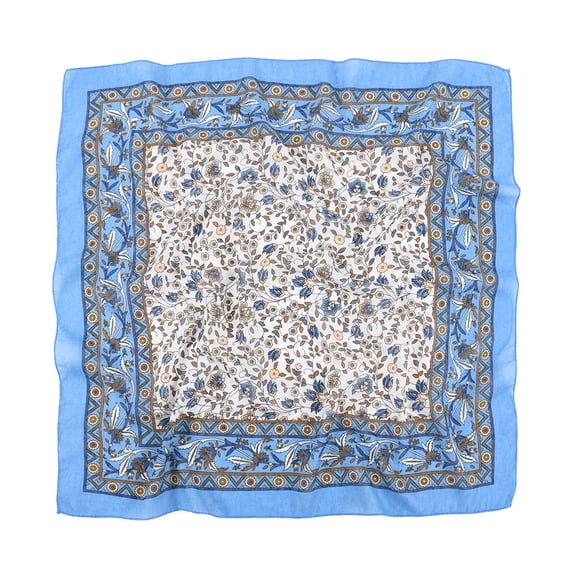 Helii Women Scarf Classic Square Scarf for Women Folk Custom Printed Cotton Blend Soft Head Neck Wrap Muslim Turban 70×70cm
