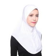 thumbnail image 1 of Helii Women Soft Rayon One Piece Slip On Hijab Cap Solid Print Muslim Headscarf Turban Hat Instant Undercap Inner Scarf Hat Cap for Daily Summer Lightweight Breathable Stretchy Cap, 1 of 6