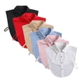 thumbnail image 1 of Helii Women Solid Ruffle Detachable False Collar Half Blouse Dickey Faux Shirt Collar, 1 of 8