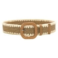 thumbnail image 1 of Helii Women Straw Woven Elastic Stretch Wide Waist Belt Boho Dress Belt with Buckle, 1 of 3