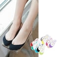 thumbnail image 1 of Helii Women Summer Half Toe Socks Cotton Non Slip Suspender Socks for High Heels Sandals Thermal Socks Fuzzy Socks, 1 of 4