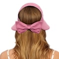 thumbnail image 1 of Helii Women Wide Brim Sun Hat with Back Bow and Ponytail Hole, Quick Dry Breathable UV Protection Foldable Packable Travel Cap, Adjustable Drawstring Outdoor Beach Hat Pink,One Size, 1 of 9