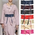thumbnail image 1 of Helii Women Wide Leather Belt Bow Tie Decor Elastic Waist Band Versatile Fashion Belt for Dress Coat, 1 of 4