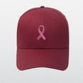 thumbnail image 1 of Helii Women's Breast Cancer Awareness Cap Pink Ribbon Embroidered Adjustable Chemo Hat Support Gifts Sun Hat Cowboy Hat Trucker Hat, 1 of 4