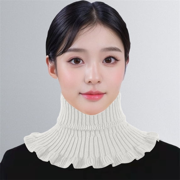 Helii Women's Double Layer Thickened Knitted Neck Collar - Warm All-Season Scarf for Winter, Spring, Fall
