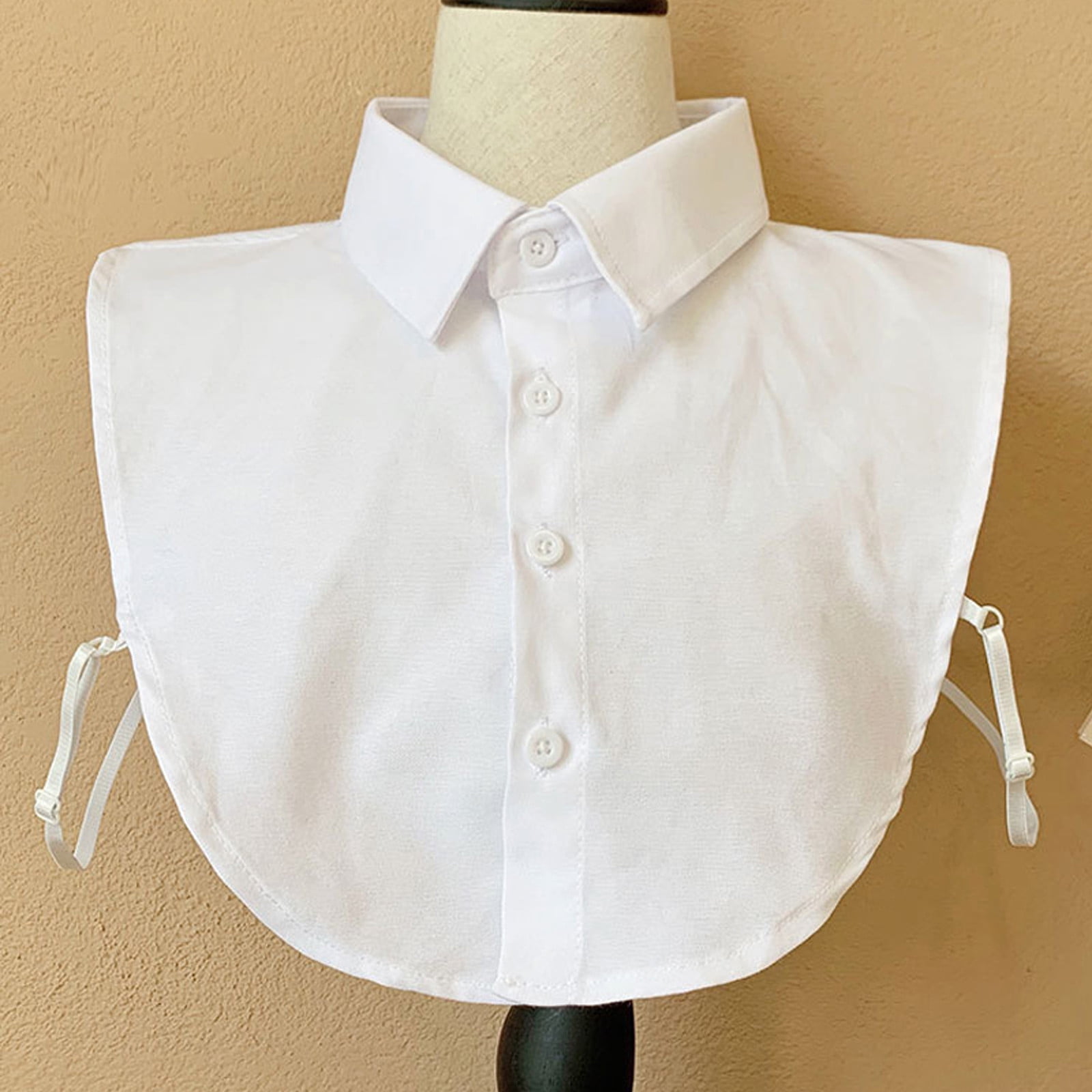 fake dress shirt collar Fake collar Detachable Blouse Dickey Collar False Collar Button bead  chiffon shirt collar fake collar women collar diamond versatile fake collar  shirt
