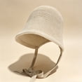 thumbnail image 1 of Helii Women's Knitted Bucket Hat – Crochet Fisherman Hat with Chin Strap Tie, Hollow Out Breathable Sun Hat for Women, Foldable Lightweight Beach Cap for Summer Travel Beige,One Size, 1 of 3